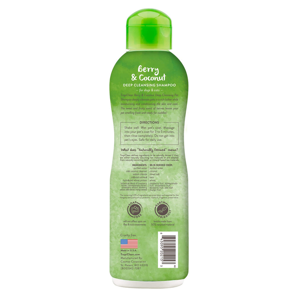 TropiClean espuma rica en textura que facilita la limpieza profunda