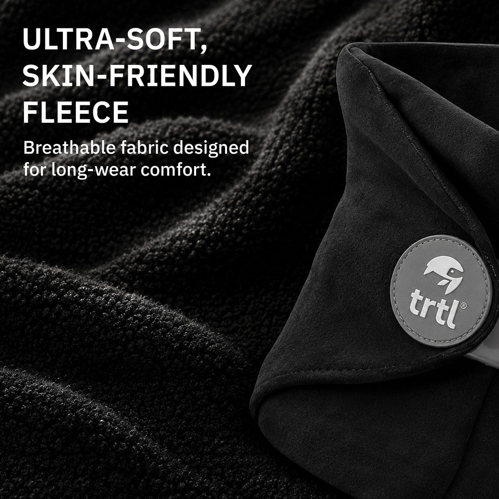 Trtl pillow washable cover removed showing easy-care design for travel hygiene