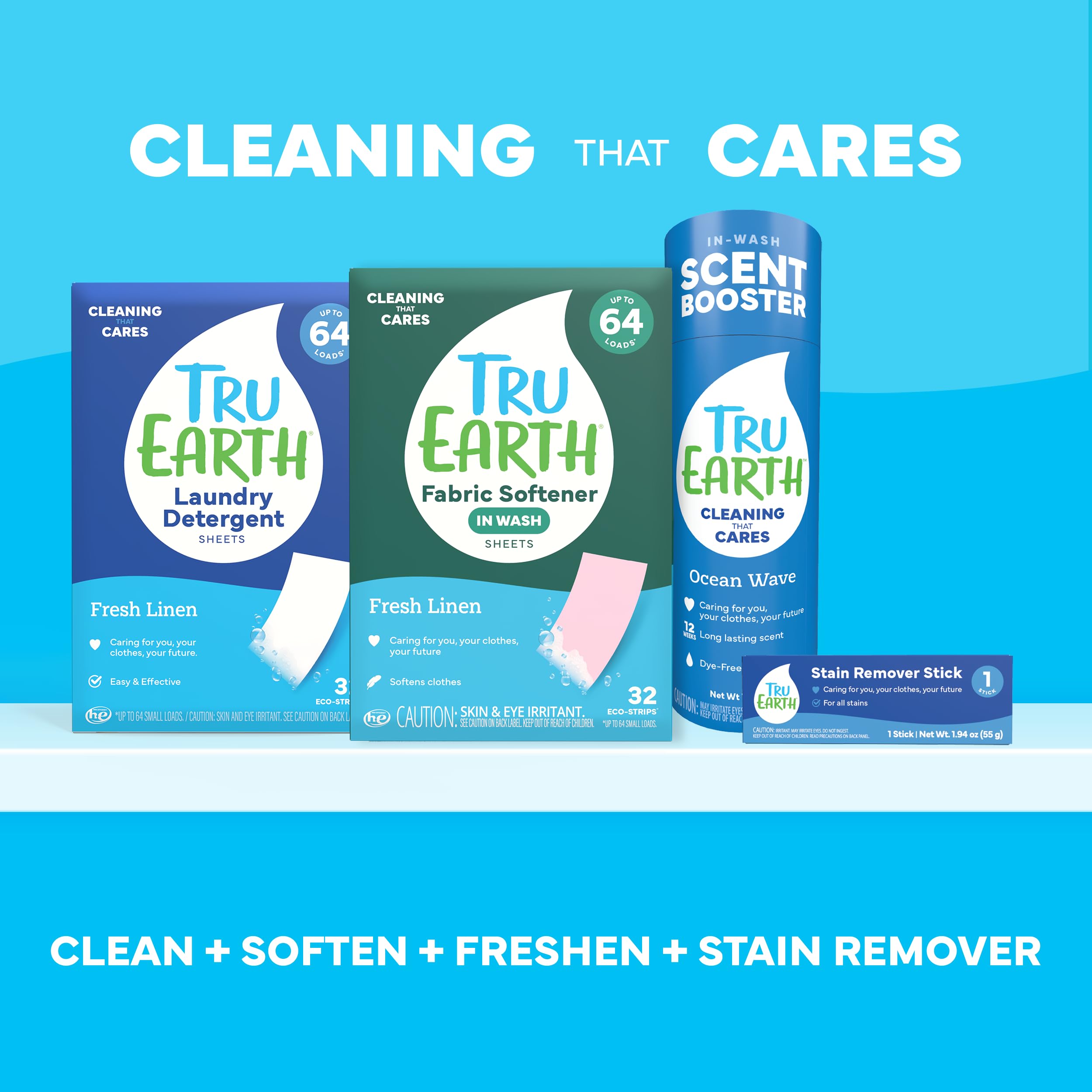 Tru Earth empaque reciclable abierto enfatizando reducción de plástico