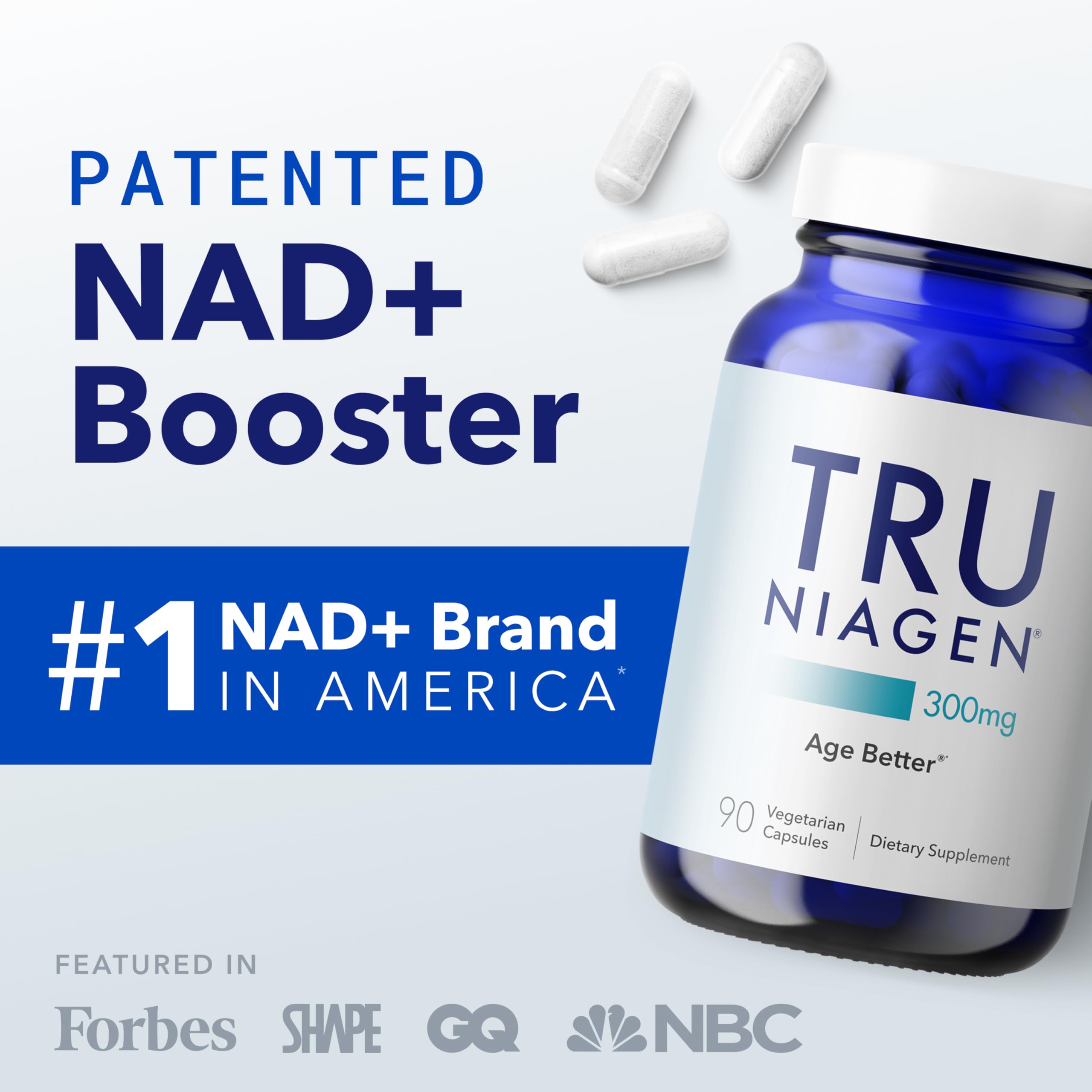 TRU NIAGEN detalle de etiqueta con información del ingrediente patentado Niagen