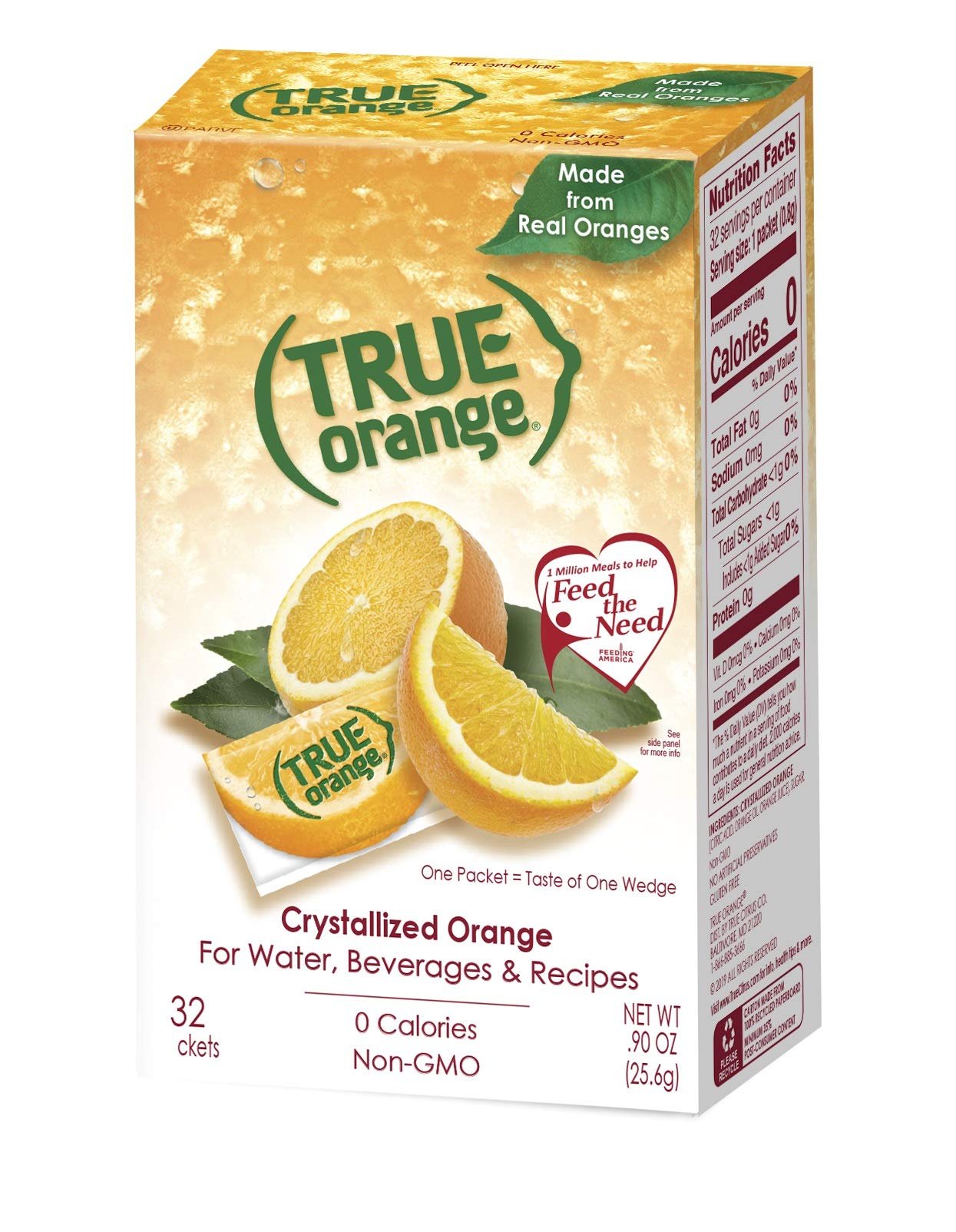 True Citrus comparación de tamaño en mano para evaluar porción