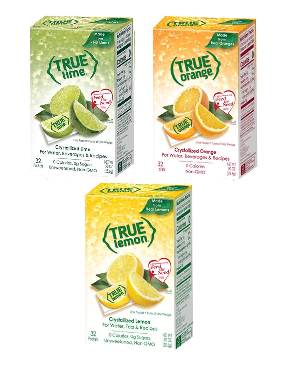 True Citrus paquete frontal muestra cajas y beneficios portátiles