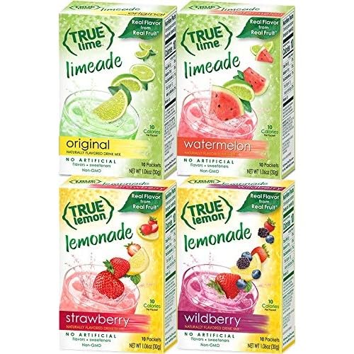 True Citrus pack frontal con cuatro cajas para variedad y conveniencia