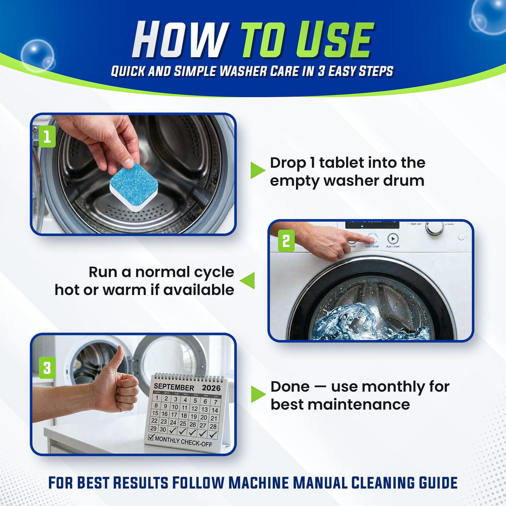 True Fresh tablet inside washer drum illustrating easy drop-in use