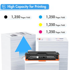 TRUE IMAGE cartucho cian 206A primer plano, colores consistentes y vivos