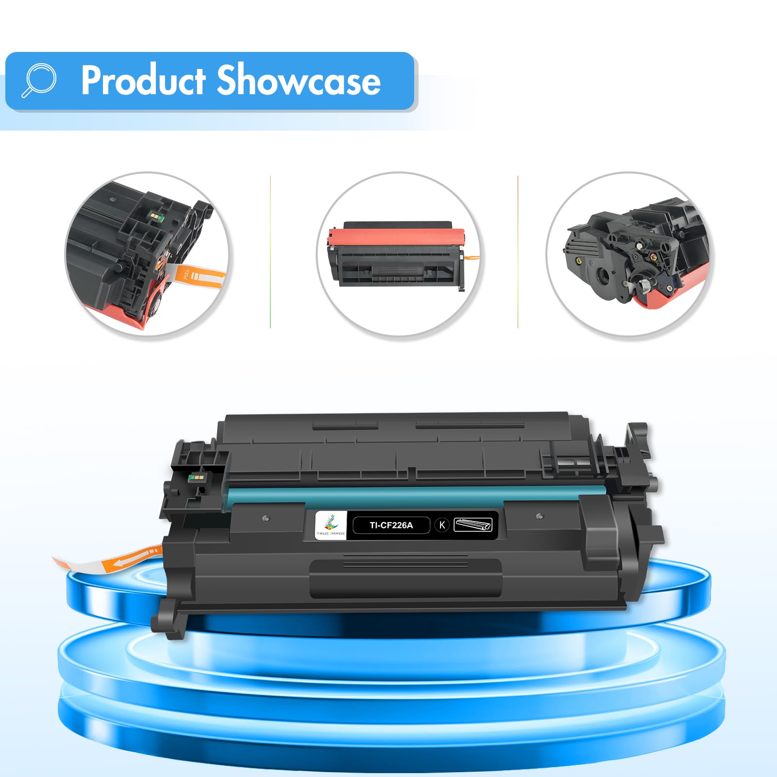 TRUE IMAGE etiqueta del cartucho CF226A identificable y compatible
