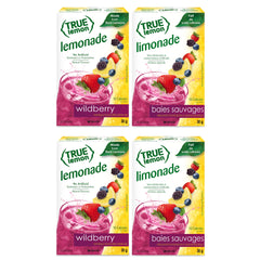 True Citrus caja frontal de True Lemon Wildberry Lemonade mostrando diseño y información