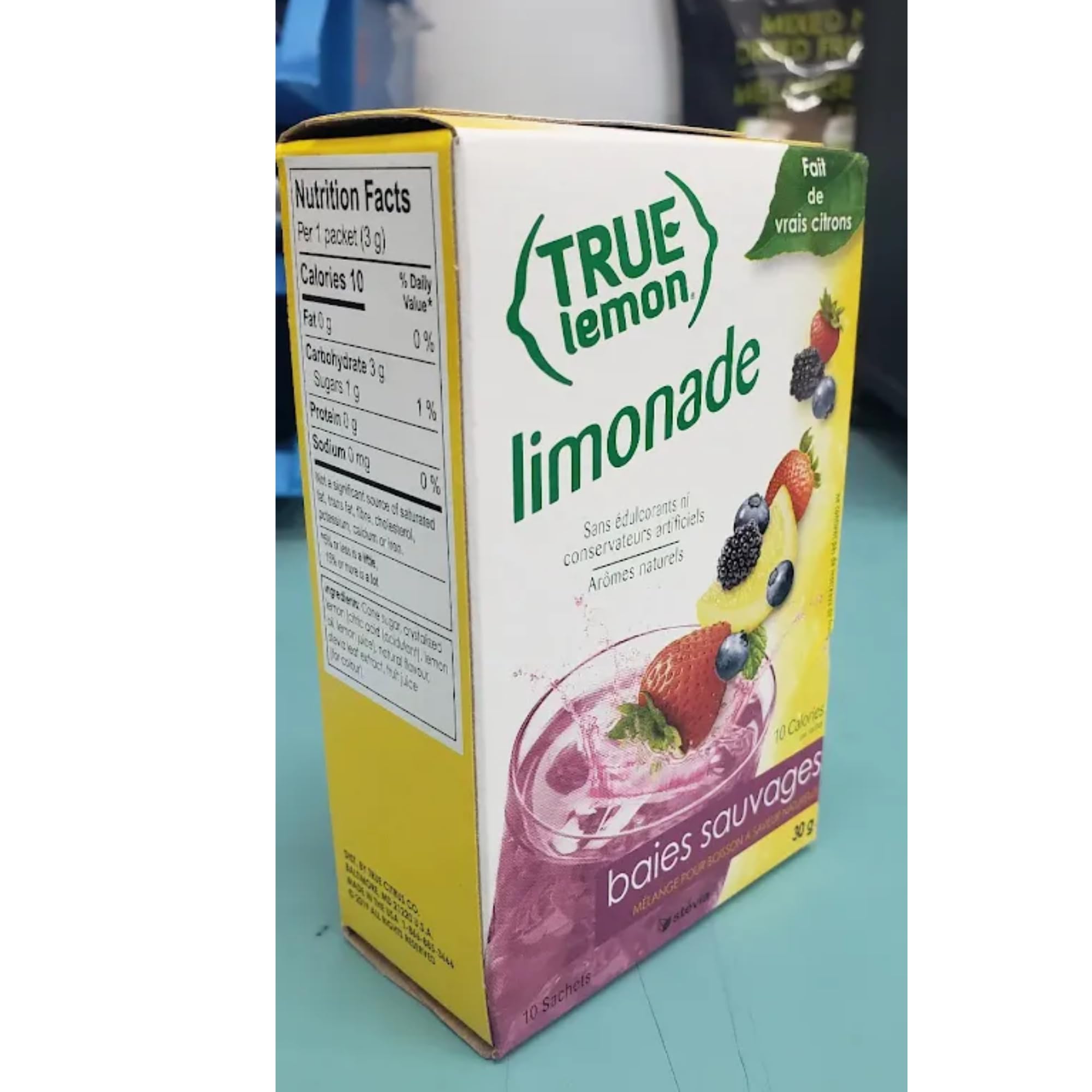 True Citrus sobres dispersos para preparar bebidas rápidas y control de porciones