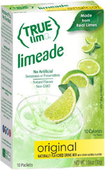 True Citrus primer plano de un sobre resaltando ingredientes naturales