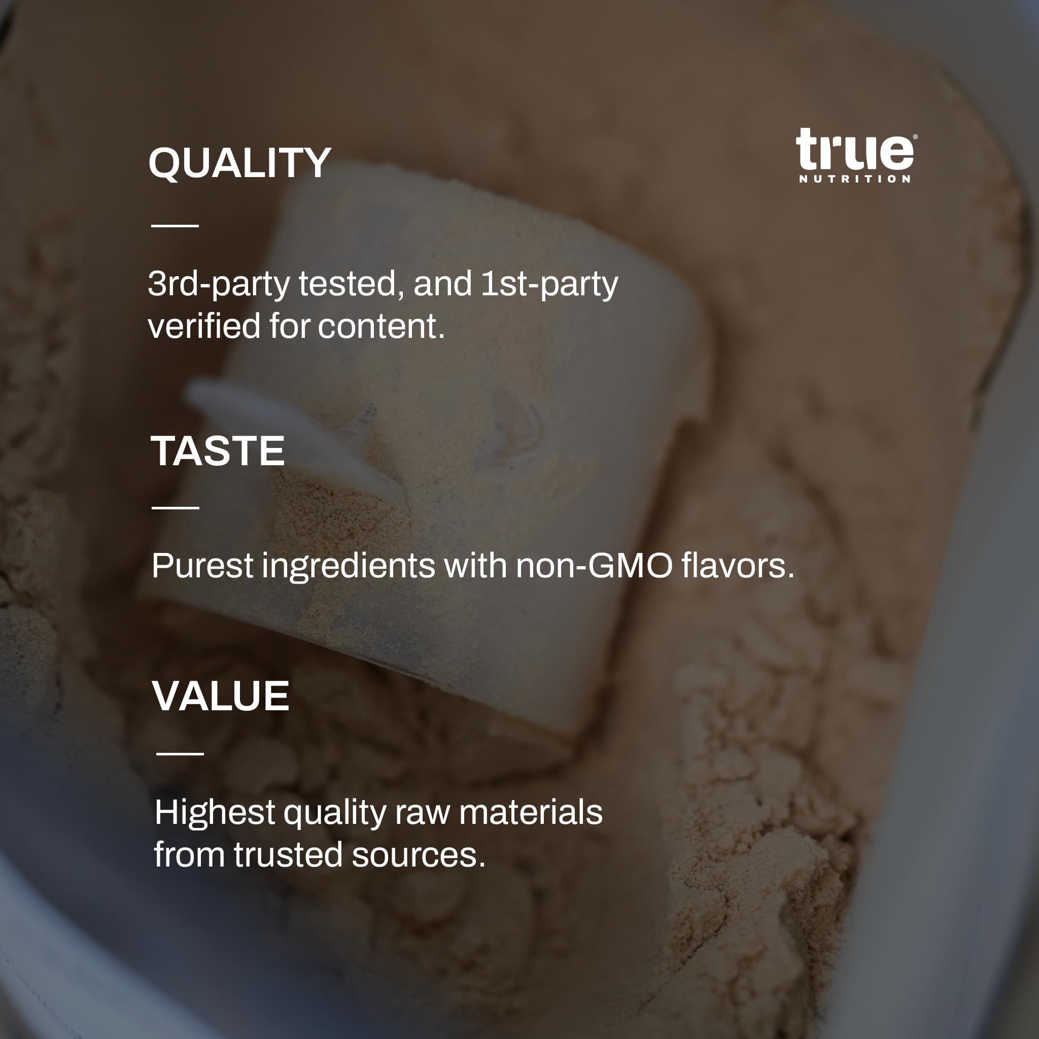 True Nutrition mezclado con proteína en batido para recuperación completa