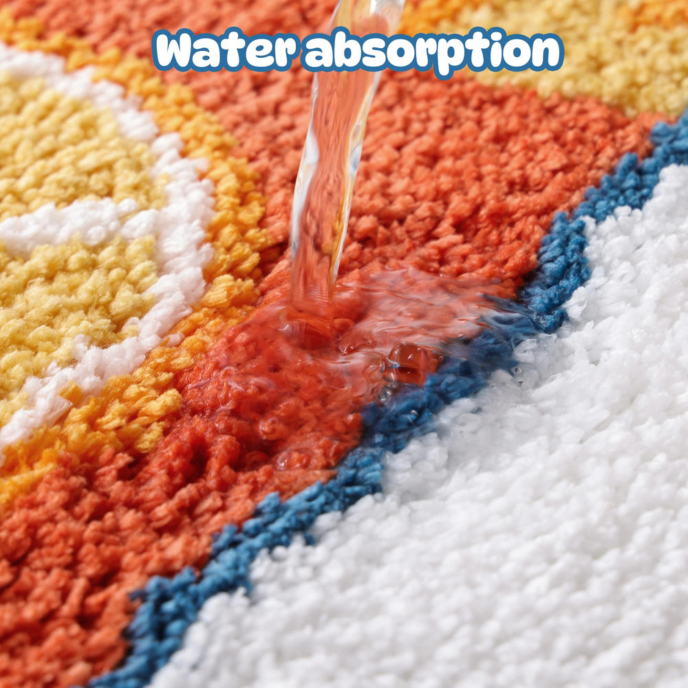 TRUEDAYS alfombra en uso junto a bañera, añade confort y color al baño