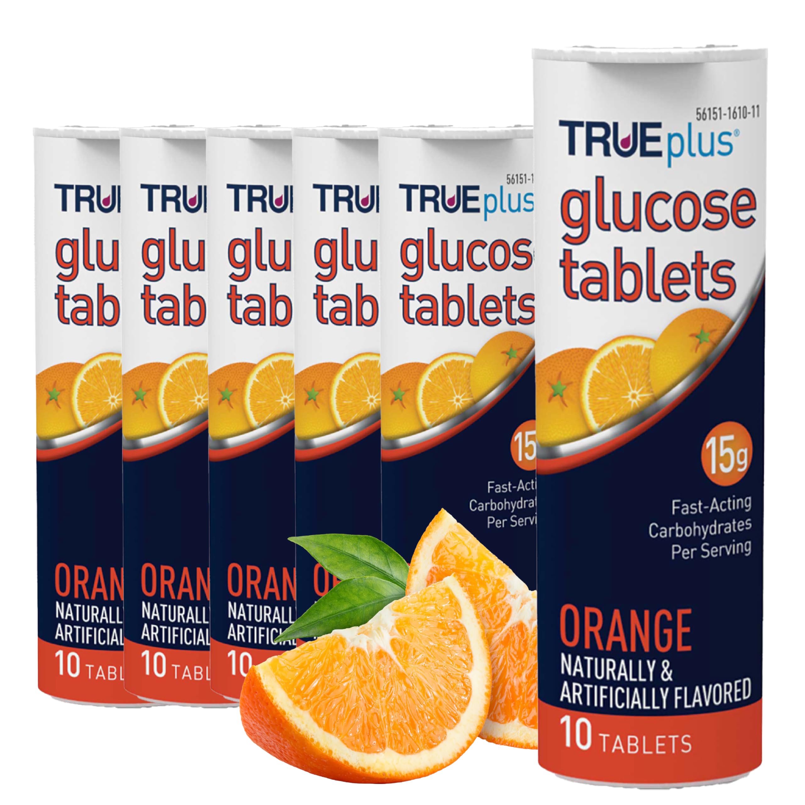 TRUEplus tubo frente naranja mostrando envase compacto y fácil transporte