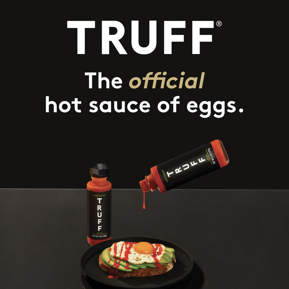 TRUFF primer plano de la etiqueta con lista de ingredientes selectos