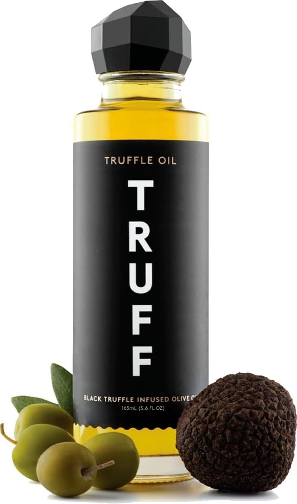 TRUFF botella frontal 5.6 fl oz mostrando diseño y uso gourmet