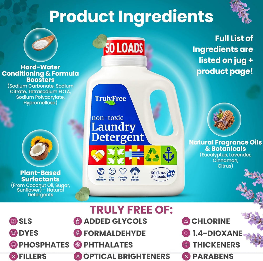 Truly Free mezcla en garrafa reutilizable que facilita preparar detergente líquido