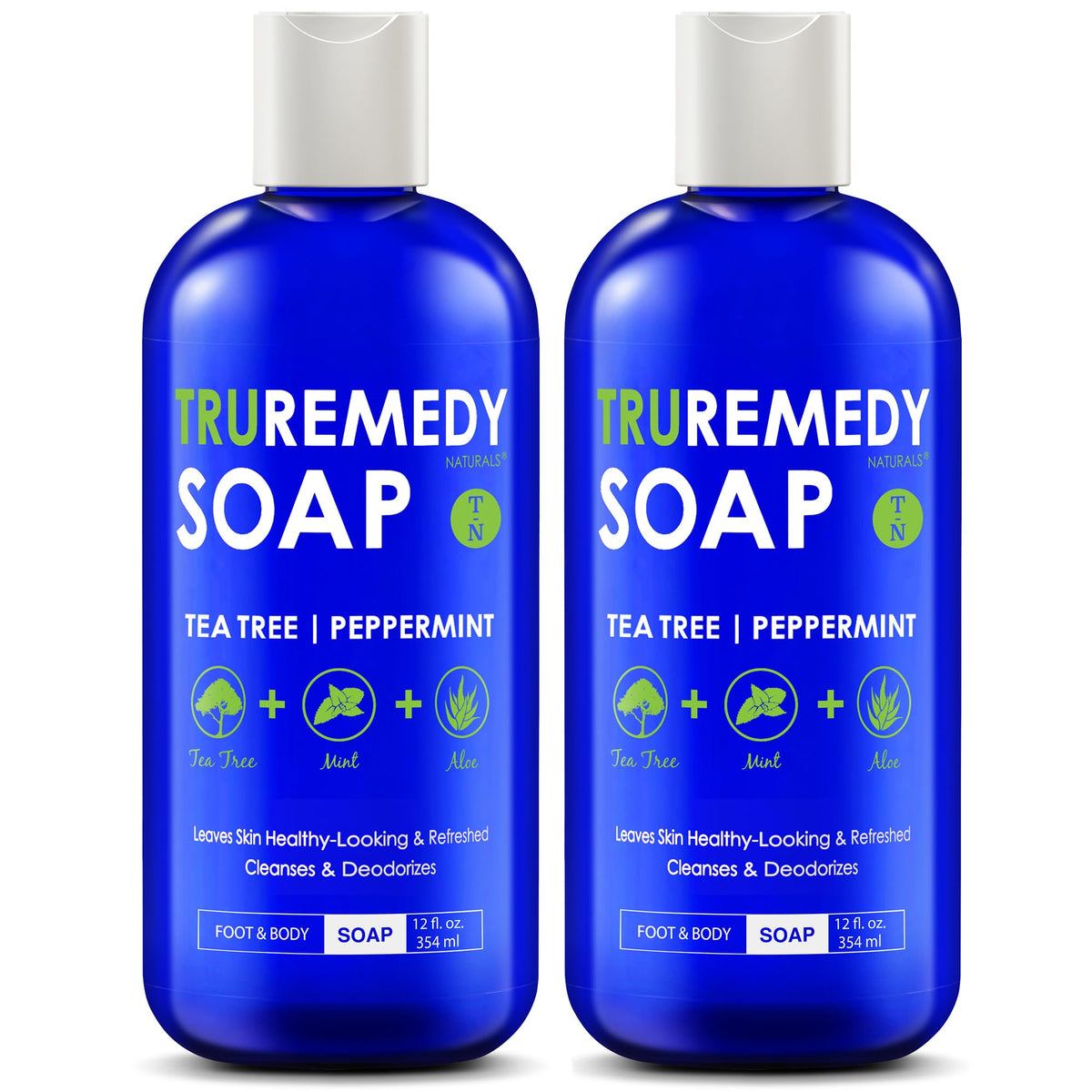 Truremedy Naturals front packaging showing dual 12oz bottles and benefits