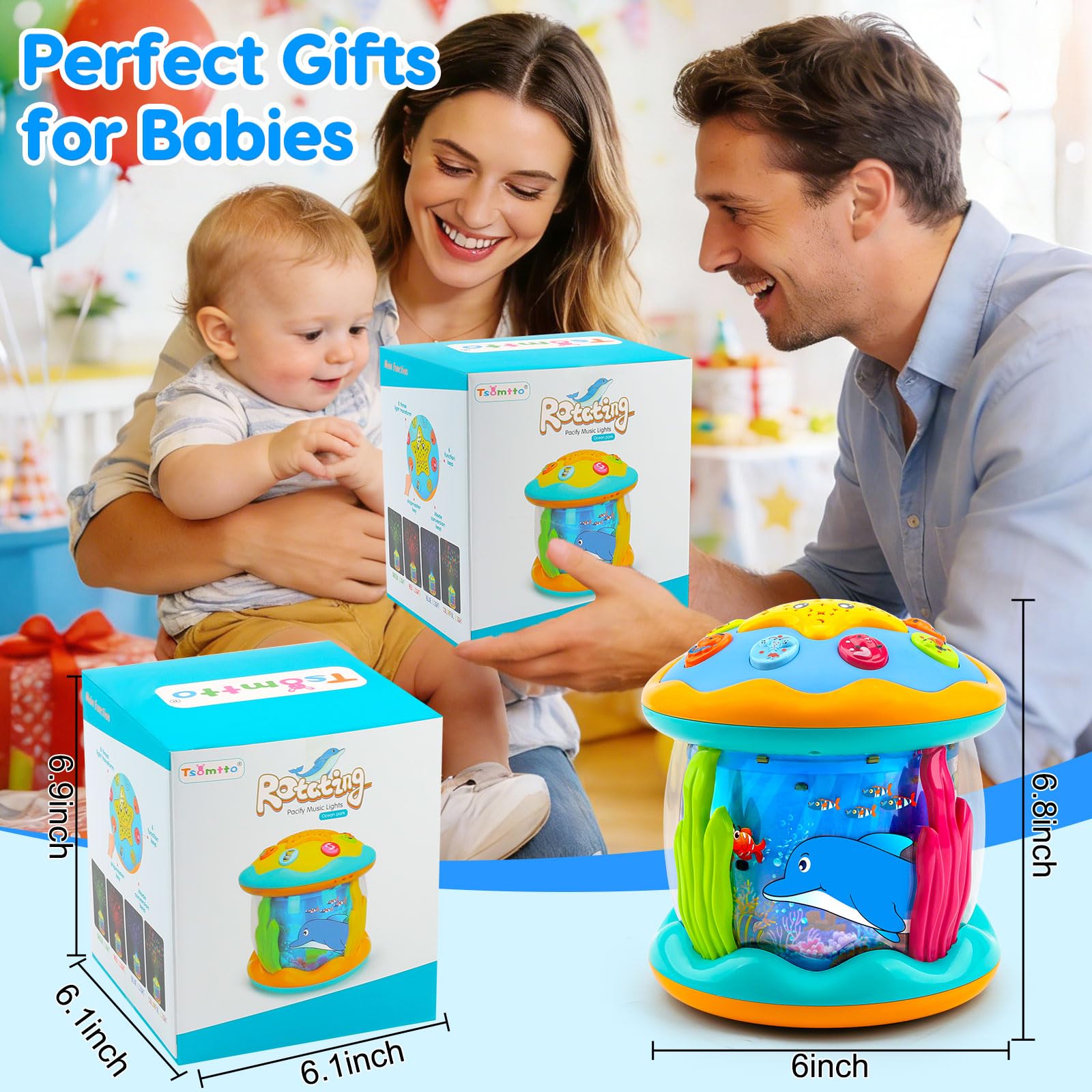 Tsomtto placed in nursery lifestyle scene promoting calming playtime atmosphere