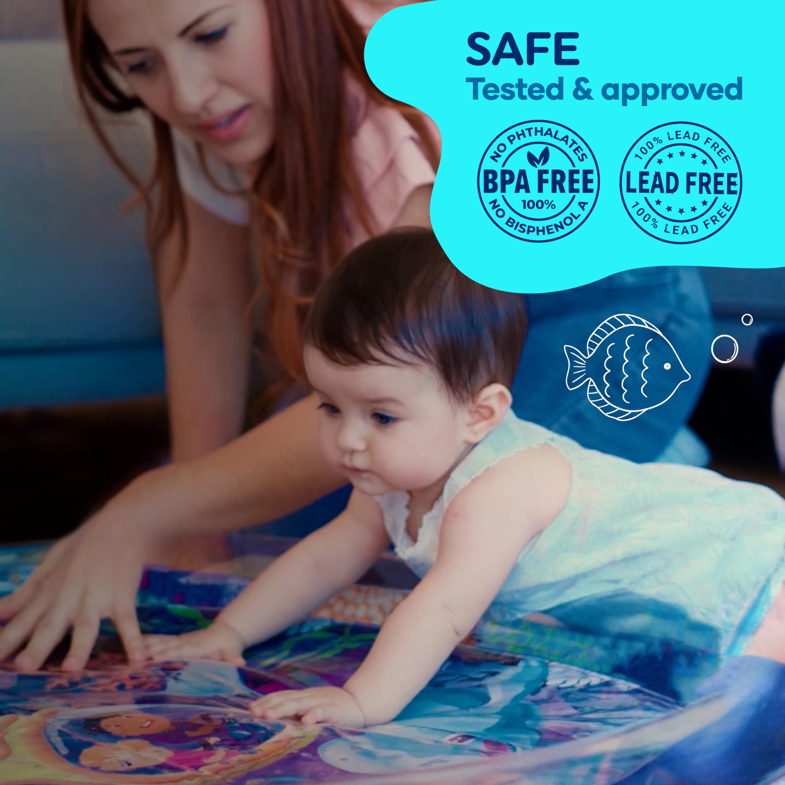 TT TUMMYTIMEZ label displaying CPC and ASTM safety certifications clearly