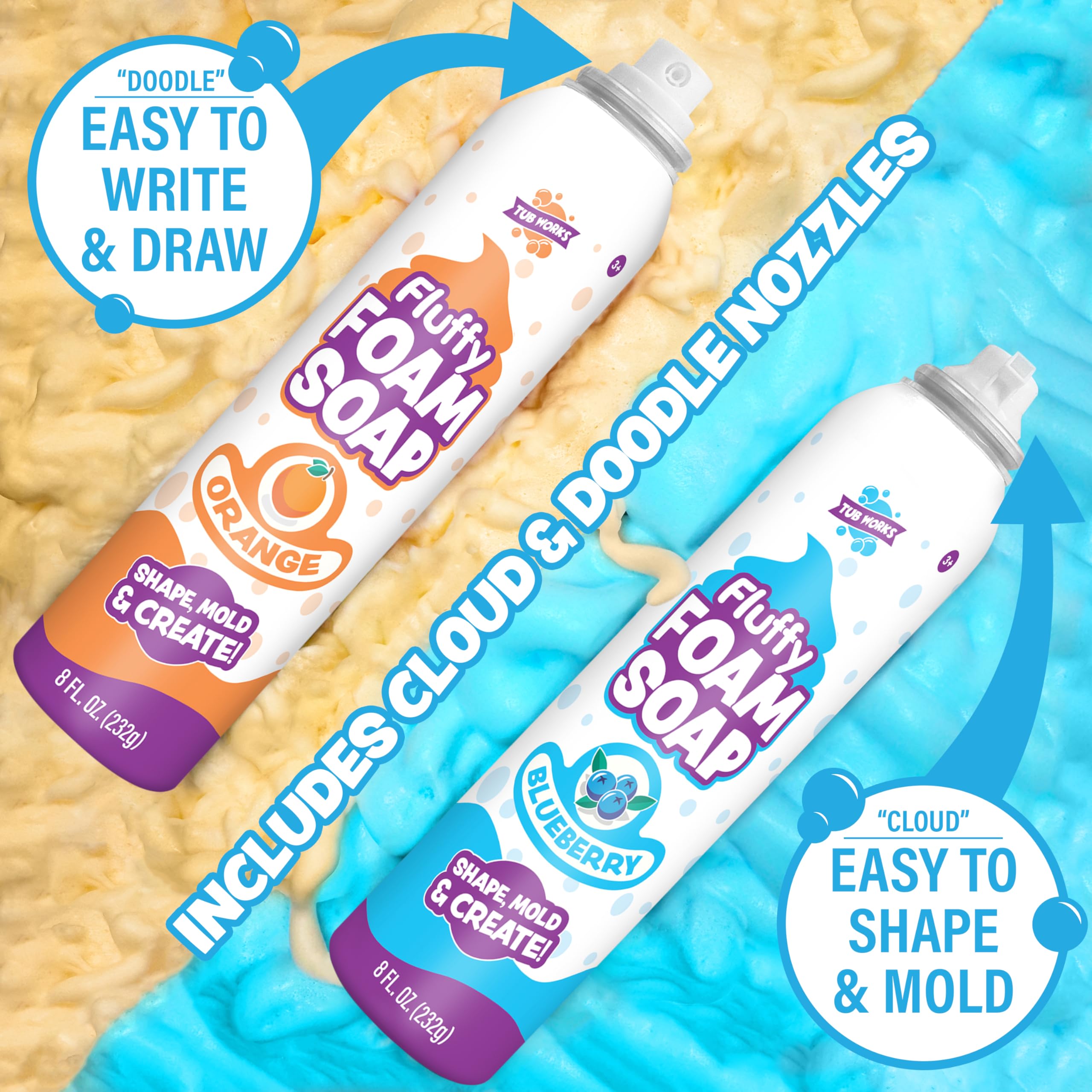Tub Works etiqueta con ingredientes y menciones libre de parabenos para tranquilidad