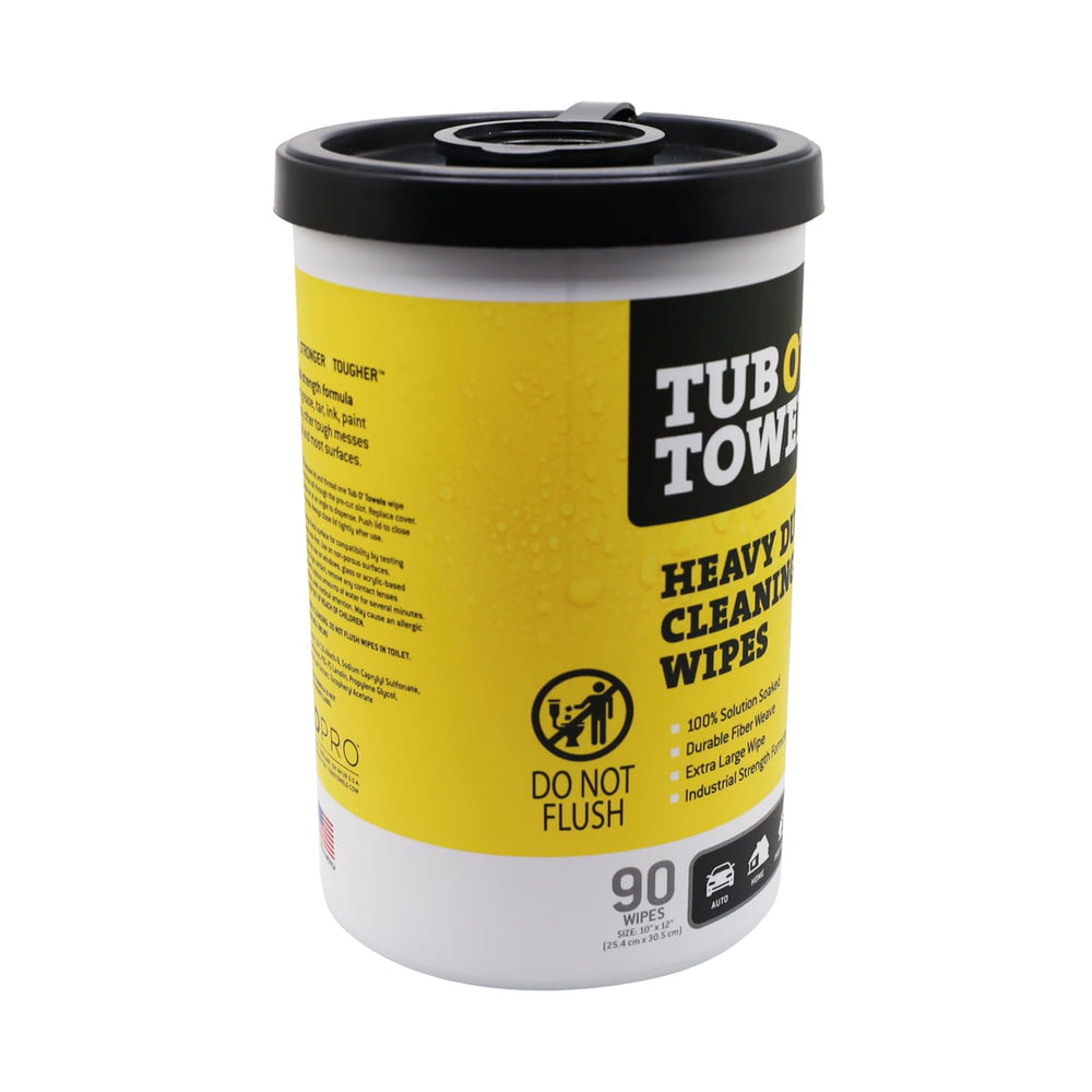 Tub O' Towels TW90 detalle de la textura de la toallita, fibra resistente para manchas