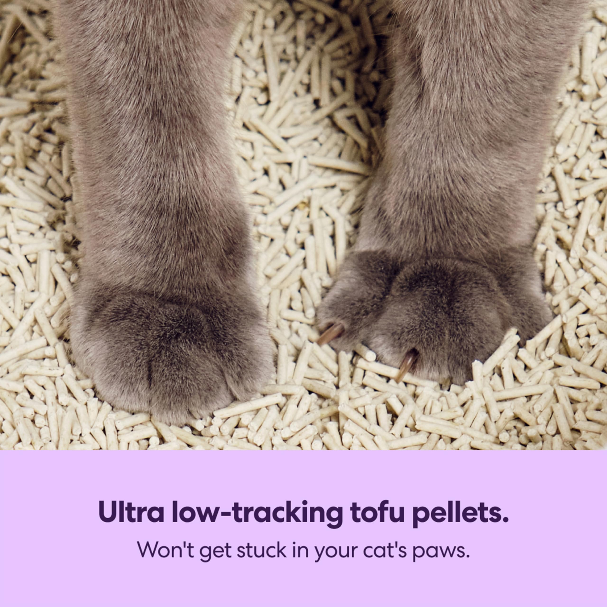 TUFT + PAW textura de pellets de tofu mostrando absorción y aspecto fino