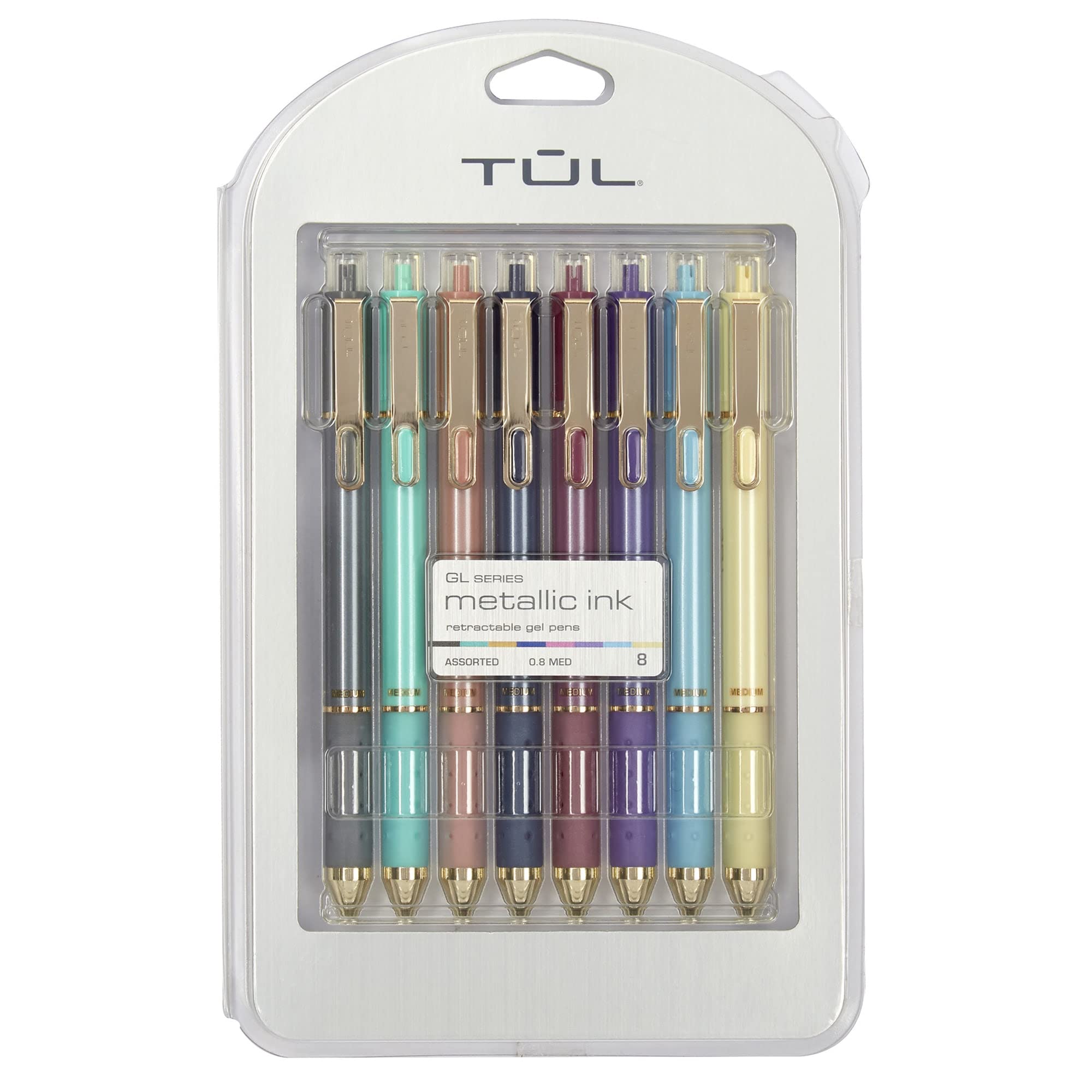 TUL frontal del pack de ocho colores mostrando diseño y variedad