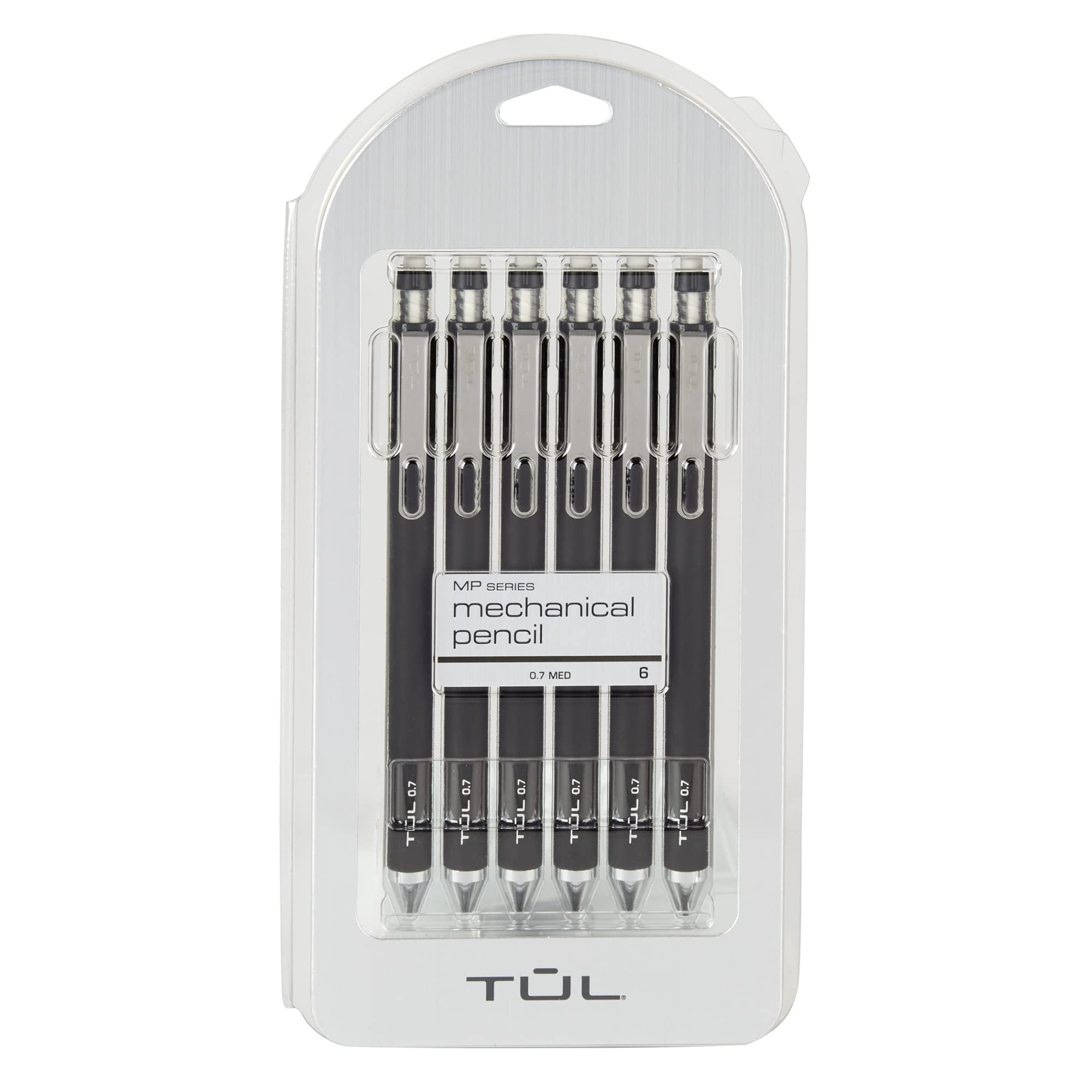 TUL lápices mecánicos frontal pack de seis con clip práctico