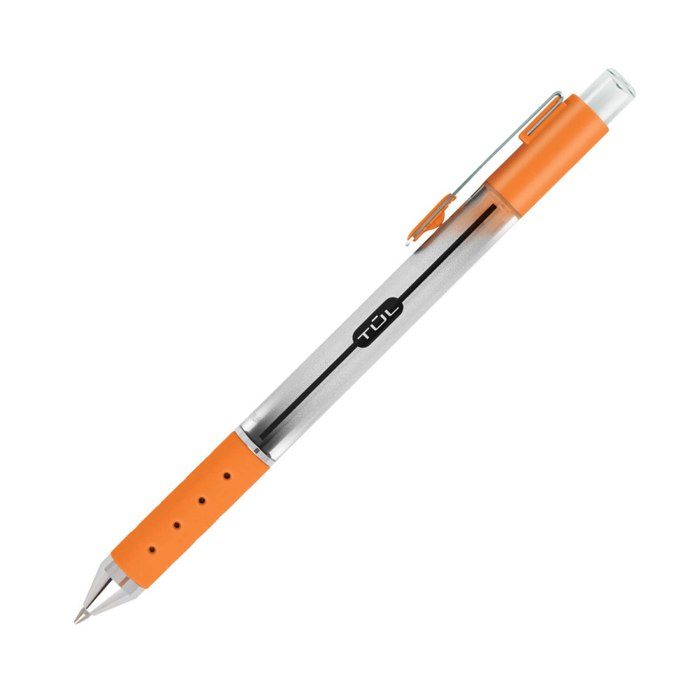 TUL pen in a shirt pocket showing compact retractable convenience