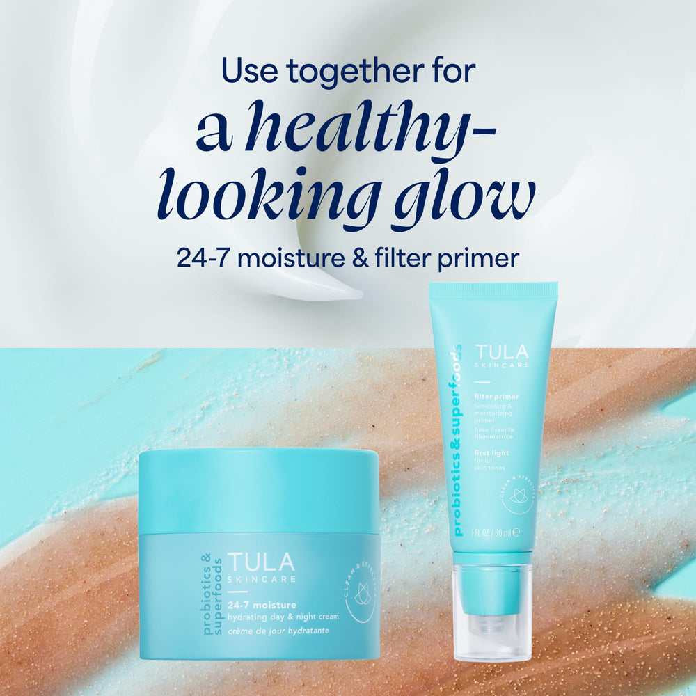 TULA primer rostro antes y después, reduce visualmente el enrojecimiento