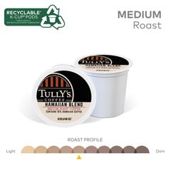 TULLY'S cápsula insertada en Keurig para preparación rápida