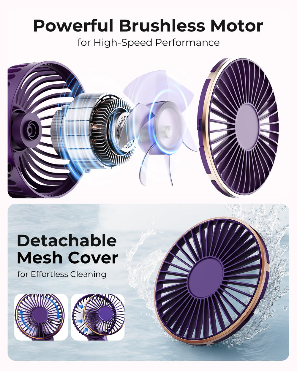TUNISE ventilador plegado listo para guardar, fácil de transportar