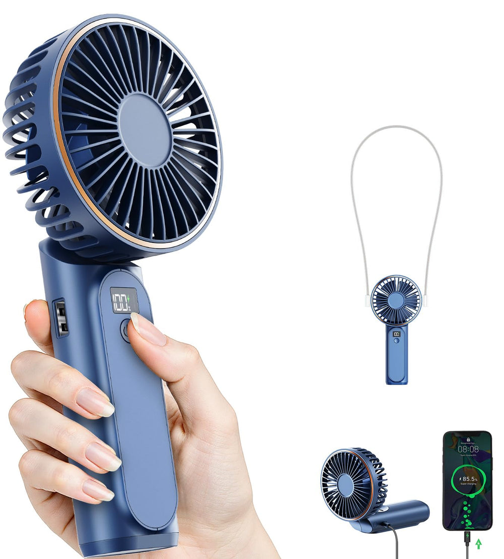 TUNISE vista frontal del ventilador mostrando diseño portátil y práctico