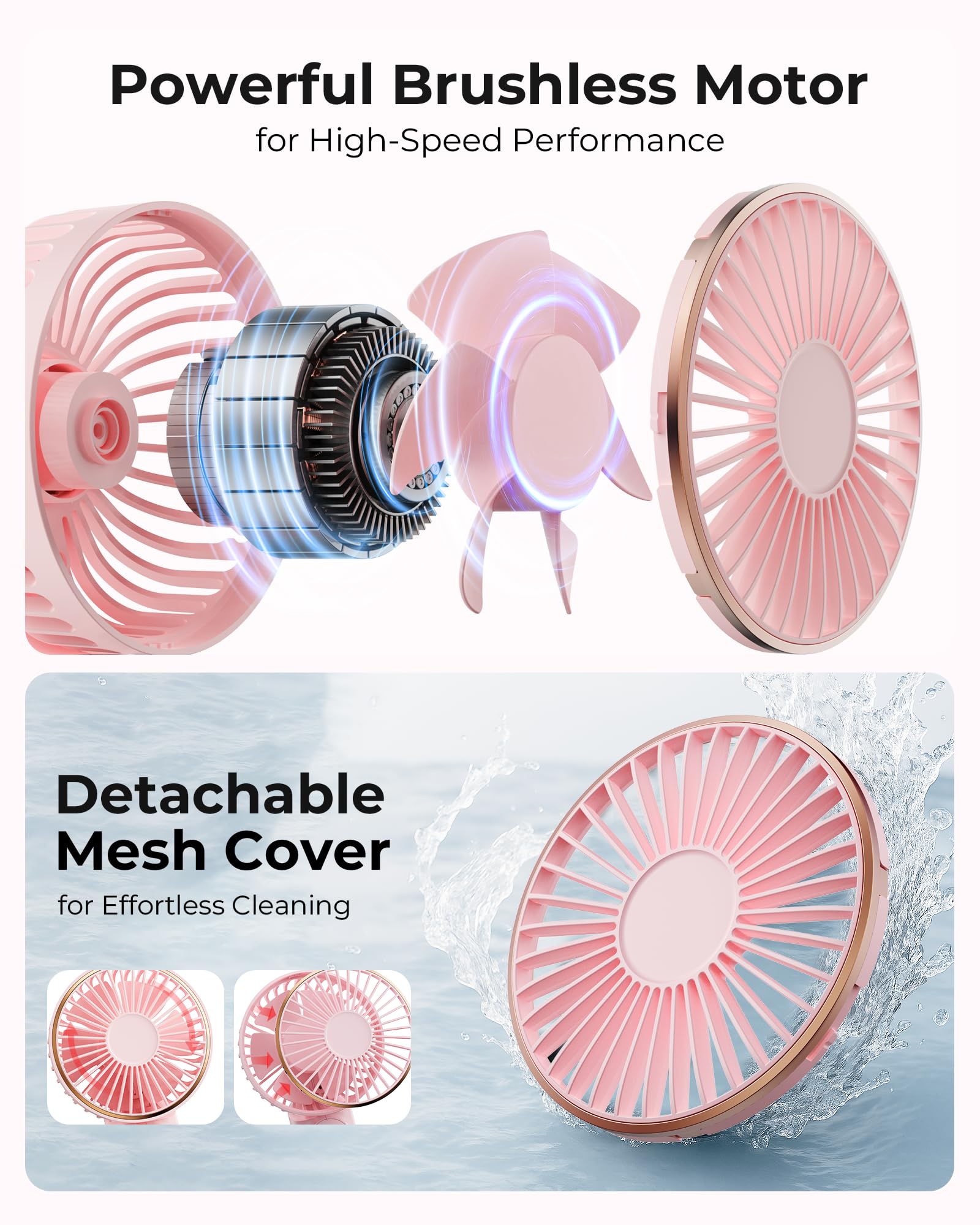 TUNISE ventilador plegado ahorrando espacio para guardar y viajar