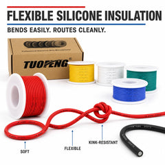 TUOFENG aislamiento de silicona flexible, fácil de rutar