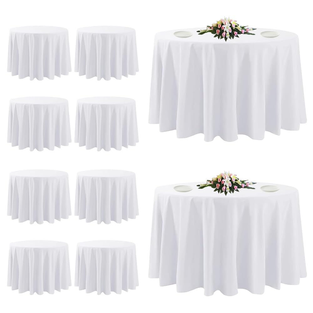 TUOTPE mantel redondo frontal mostrando cobertura completa y elegancia