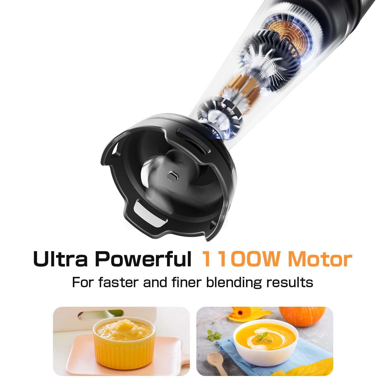 Turelar detalle del motor 1100W que ofrece potencia y durabilidad