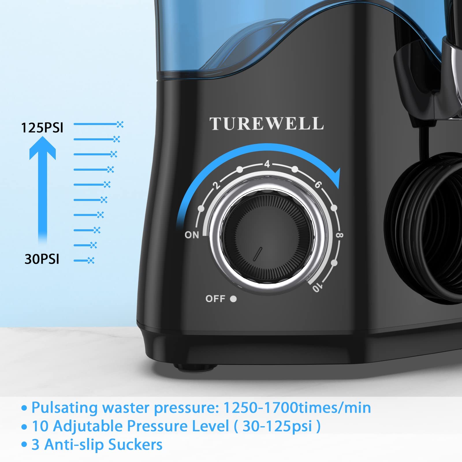 TUREWELL irrigador en mano con control de flujo fácil para uso cómodo diario