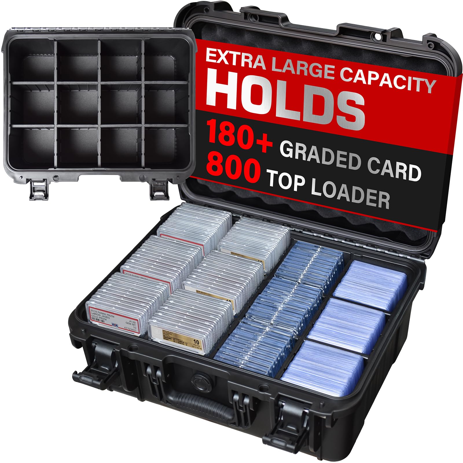 Turokacase vista frontal de la caja que protege slabs y organiza colección