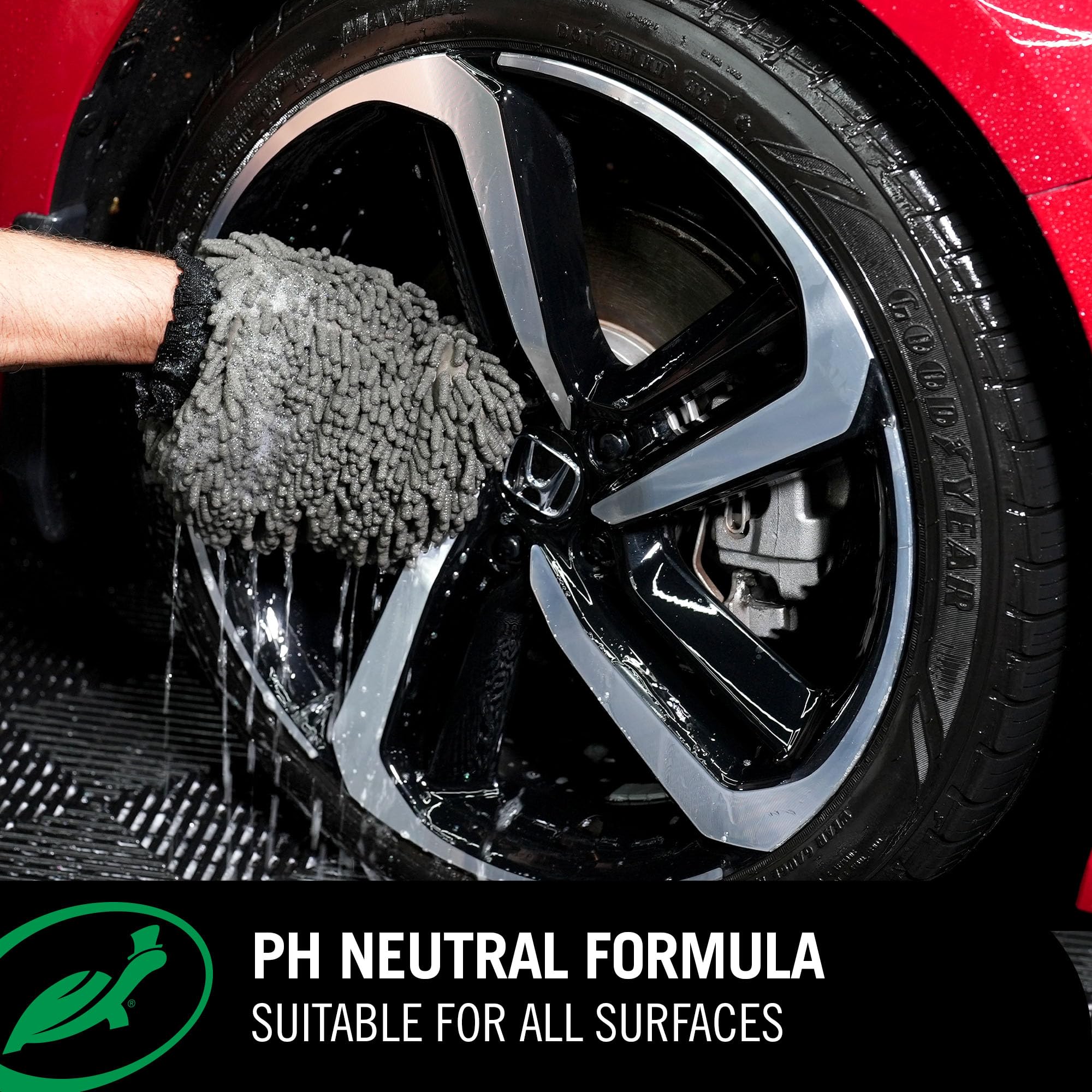 Turtle Wax etiqueta con instrucciones y beneficios visibles