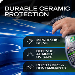 Turtle Wax textura del spray demostrando acabado fino y uniforme