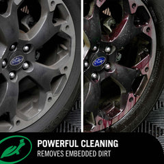 Turtle Wax aplicación sobre llanta eliminando polvo de frenos y suciedad adherida