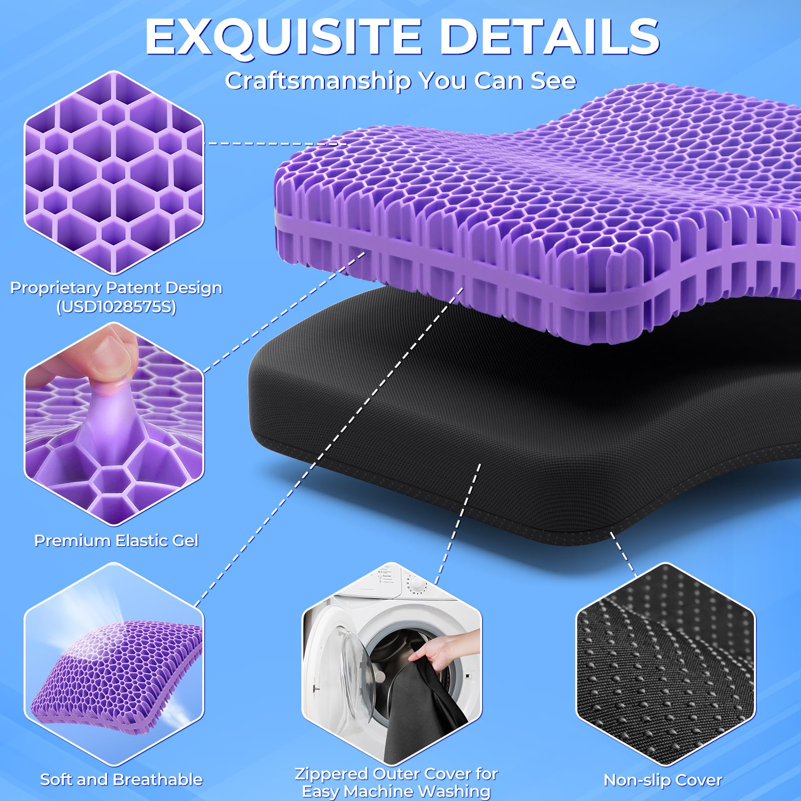 TushGuard base con puntos antideslizantes que aportan estabilidad