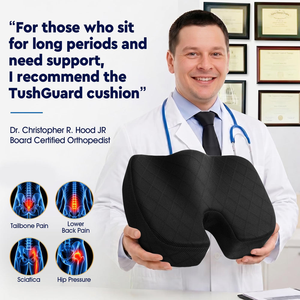 TushGuard base antideslizante manteniendo el cojín fijo y seguro