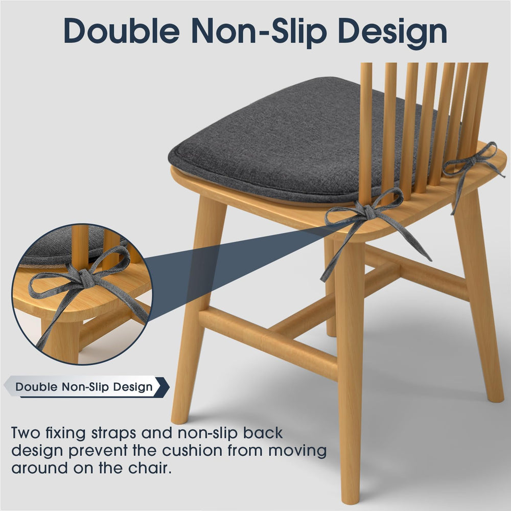 TushGuard cojín colocado en silla de comedor, asiento más confortable