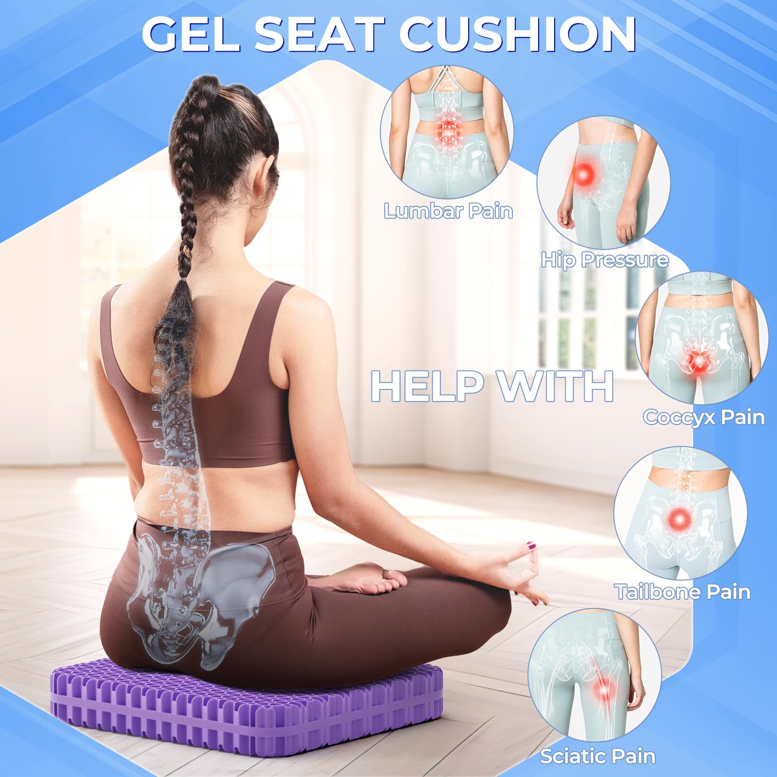 TushGuard en el asiento de un coche demostrando portabilidad y soporte