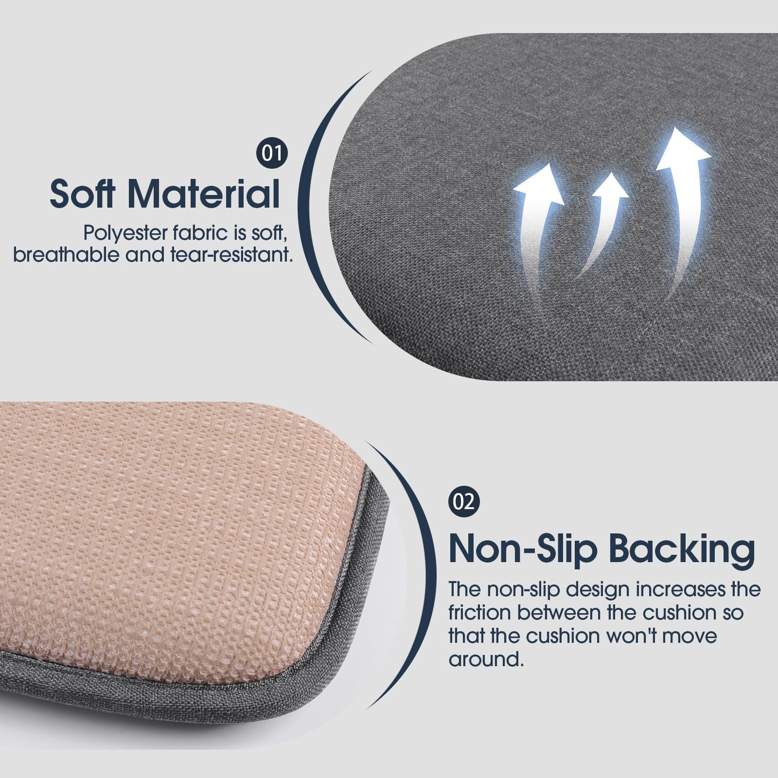 TushGuard primer plano de la textura de poliéster, funda duradera y suave