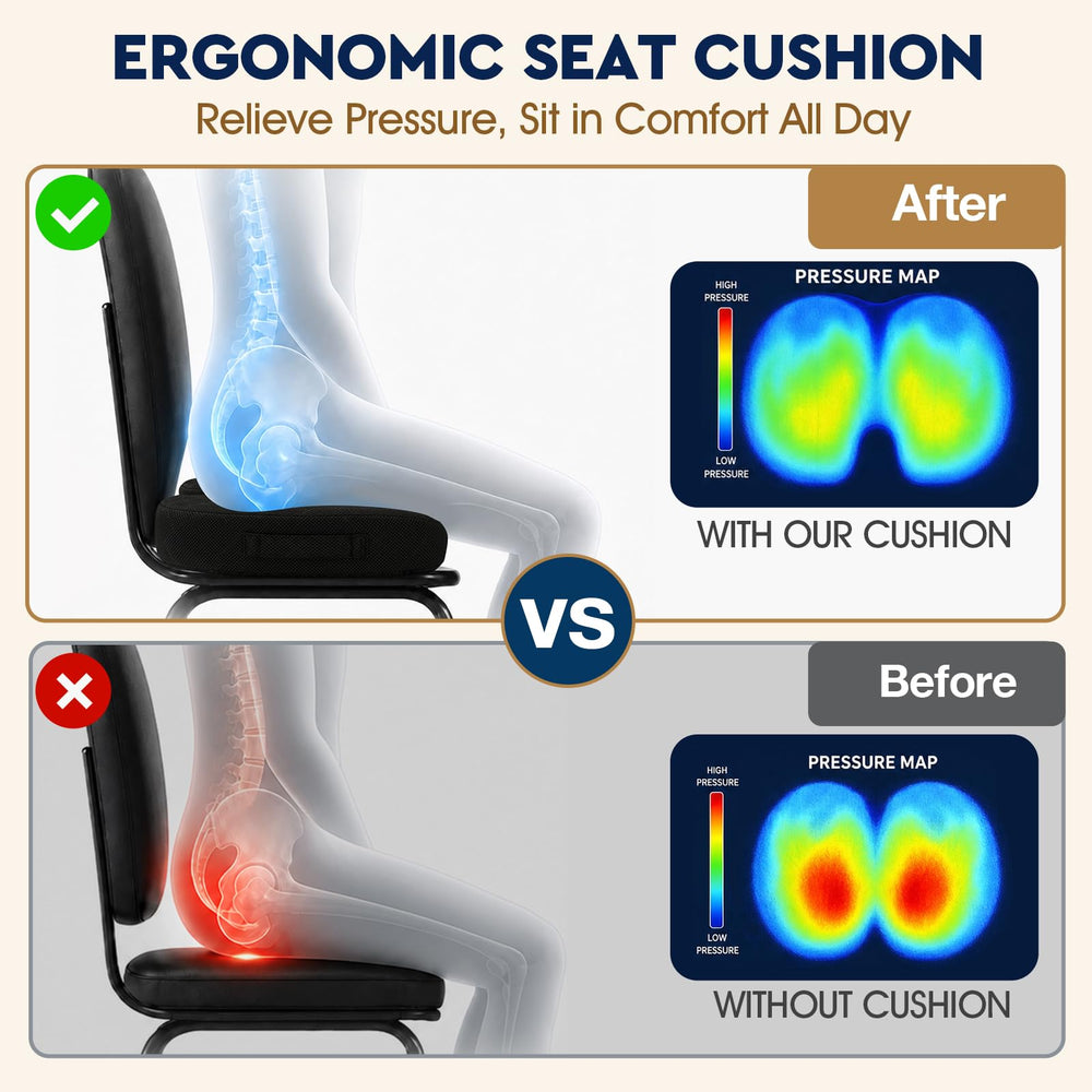 TushGuard perfil lateral que muestra la forma en U y soporte del coxis