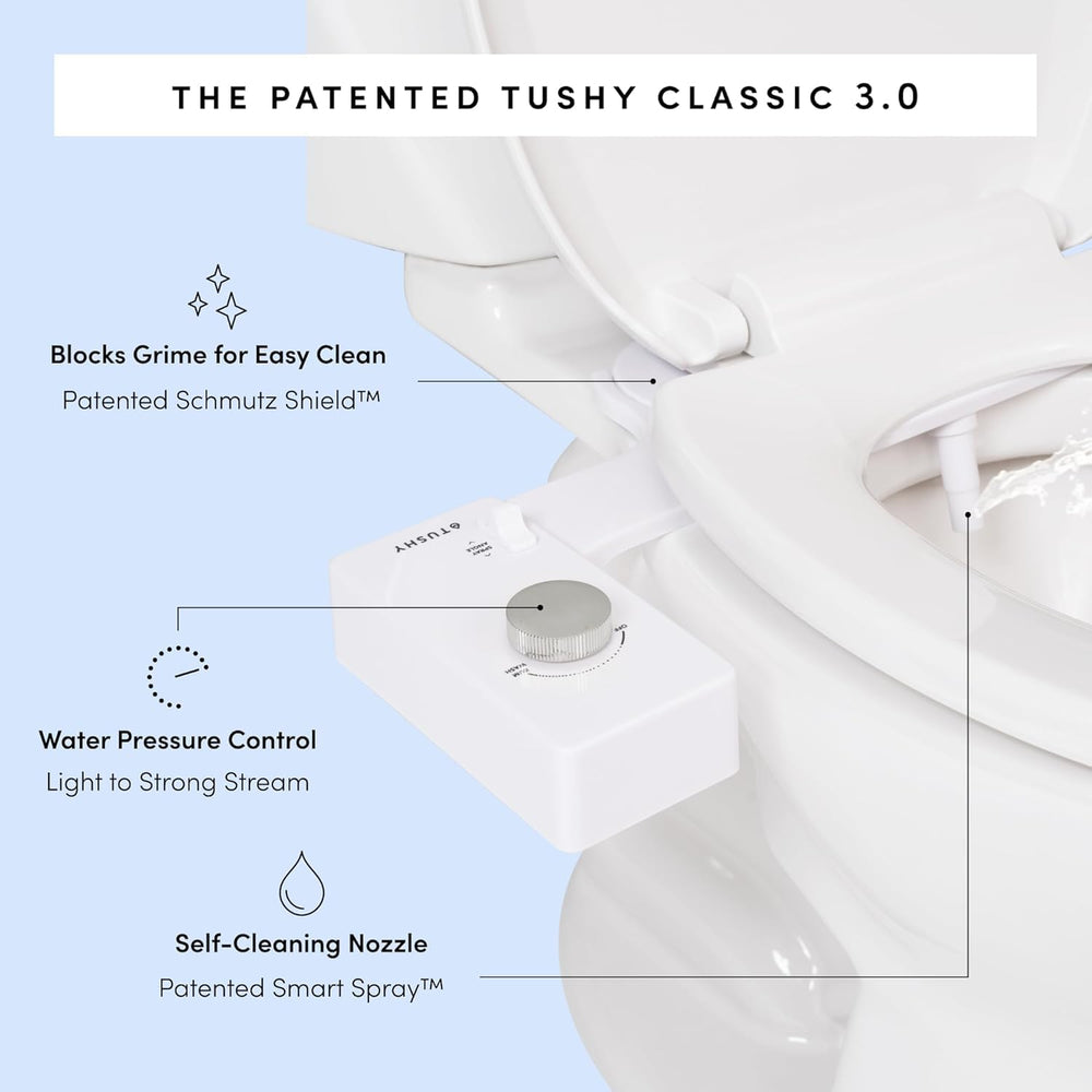 TUSHY Classic 3.0 comparación de tamaño para apreciar escala real