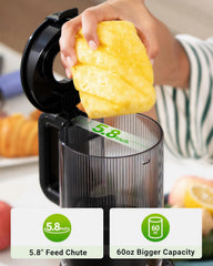 TUUMIIST tolva extra grande 5.8 pulgadas para introducir frutas enteras fácilmente