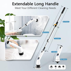 TUYU varilla extensible desplegada limpiando espacio alto sin agacharse